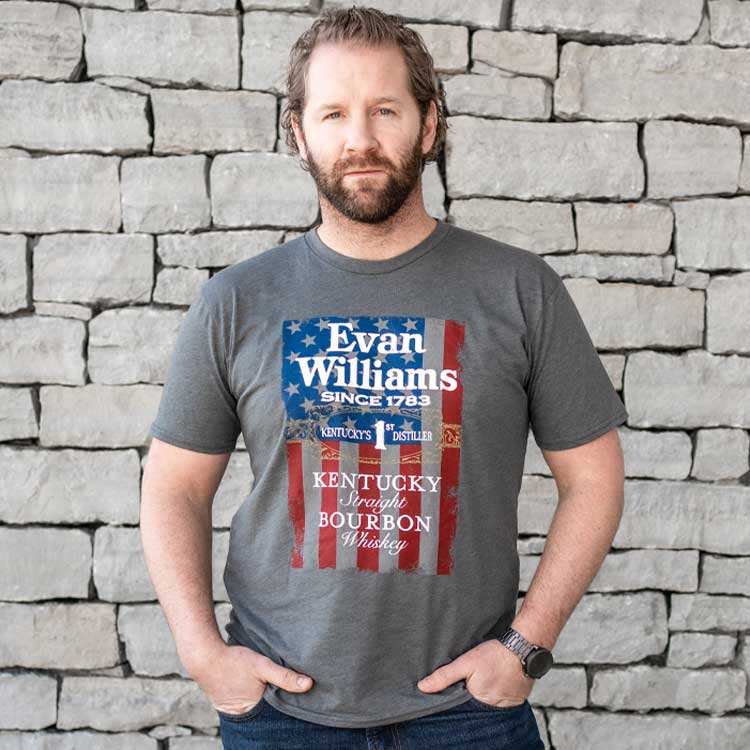 Evan Williams Flag T-Shirt-HEATHER GREY-L