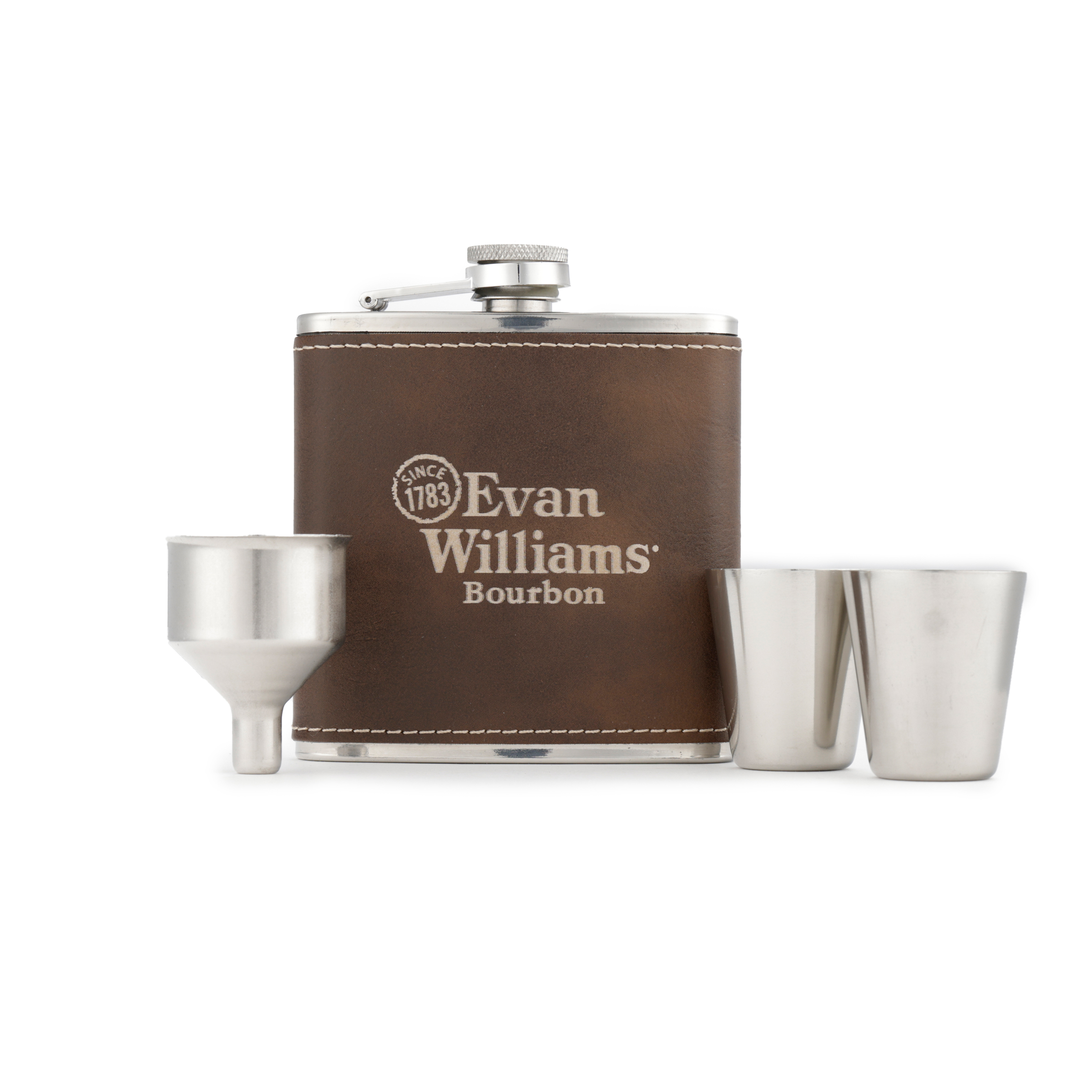 Leatherette Flask Set